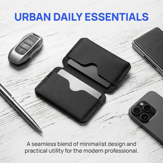 Mini Folding ID Card Case with Magnetic Coin Purse | Wallet Compact Card Wallet Oasis Select