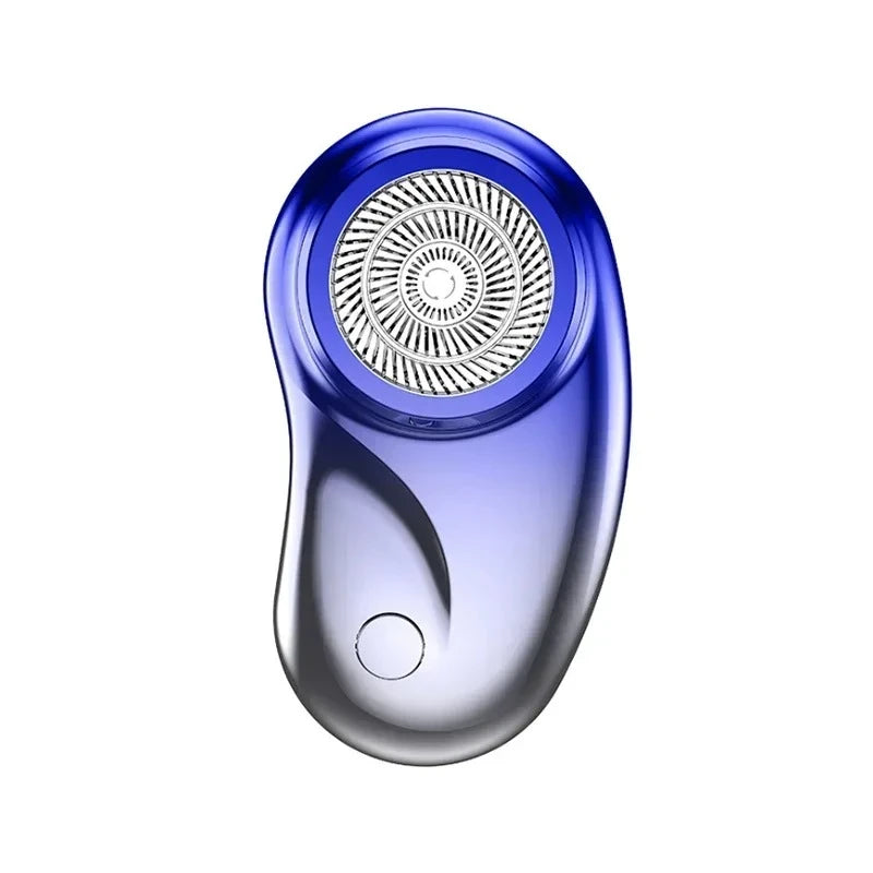 Portable USB Rechargeable Fast Electric Shaver Beard Trimmer Waterproof Washable Smart Power Display for Home Travel Peaceful Pleasures Health and Wellness Blue