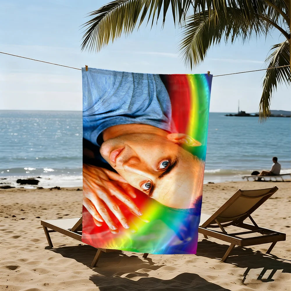 Nicolas Cage Quick-Dry Beach Towel | Soft Pool & Travel Gift Novelty Beach Towel Peaceful Pleasures Health and Wellness