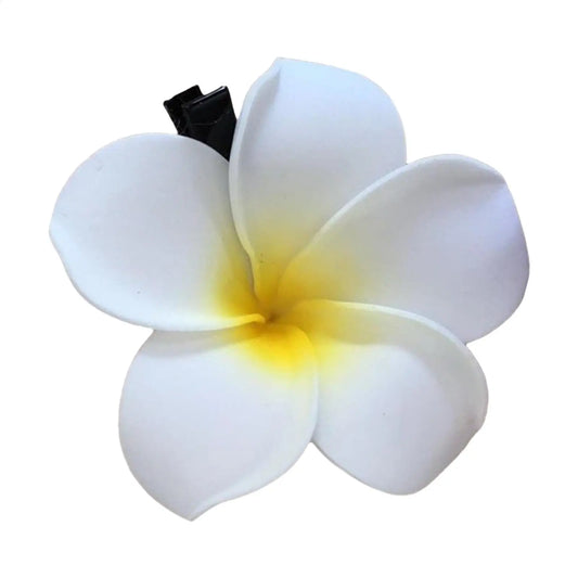 Plumeria Flower Hair Clips for Women – Floral Barrette Hairpin Floral Hair Barrette Peaceful Pleasures Health and Wellness