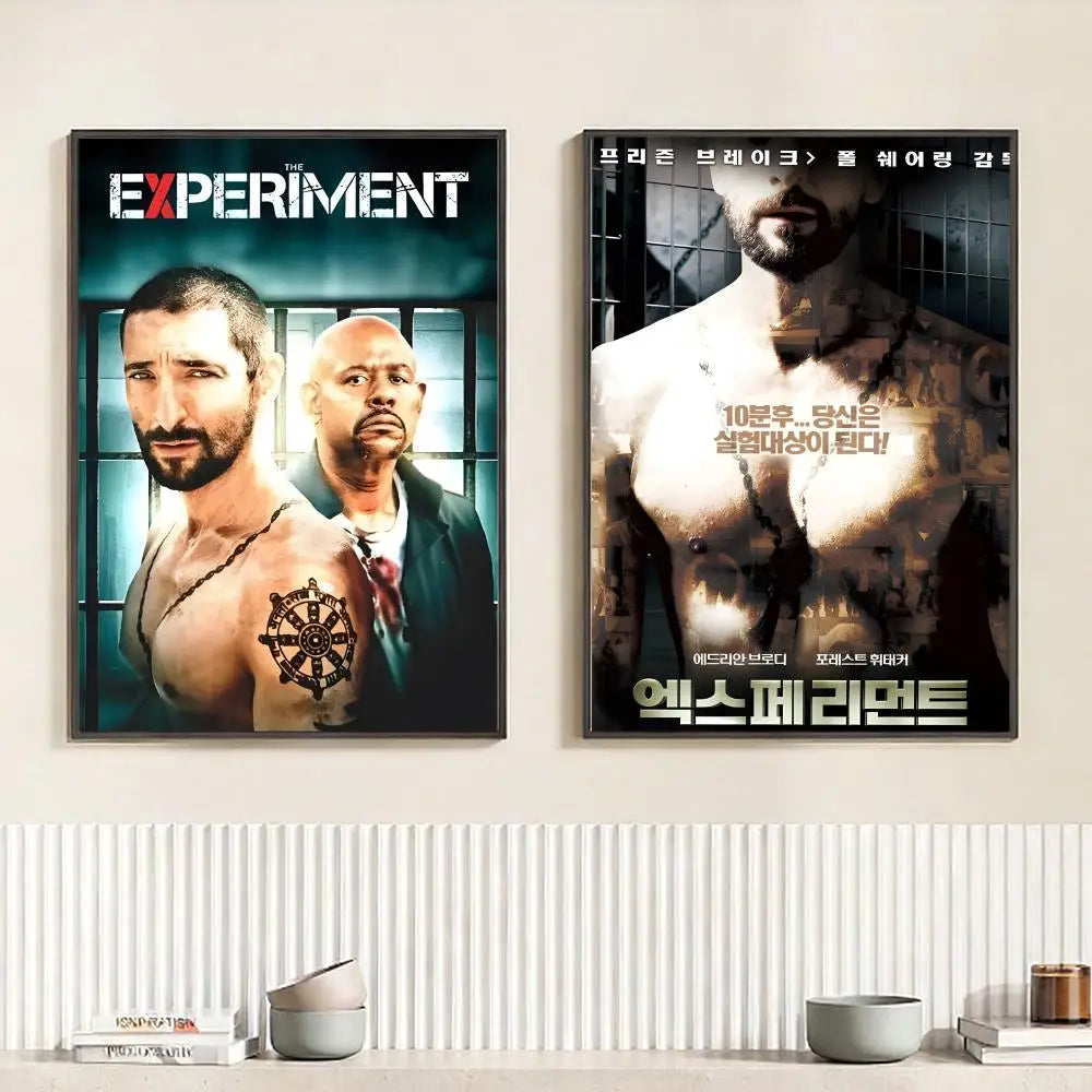 Movie T-The Experiment Poster HD Self Adhesive Waterproof Wall Art Ideal for Home Office Dorm Bedroom Great Gift Peaceful Pleasures Health and Wellness