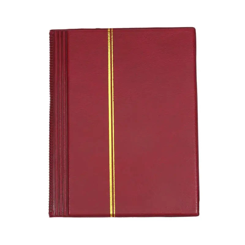 Stamp Collecting Album Binder Banknote Storage Book High End Collection Organizer for Philately Currency Collectors Peaceful Pleasures Health and Wellness Red