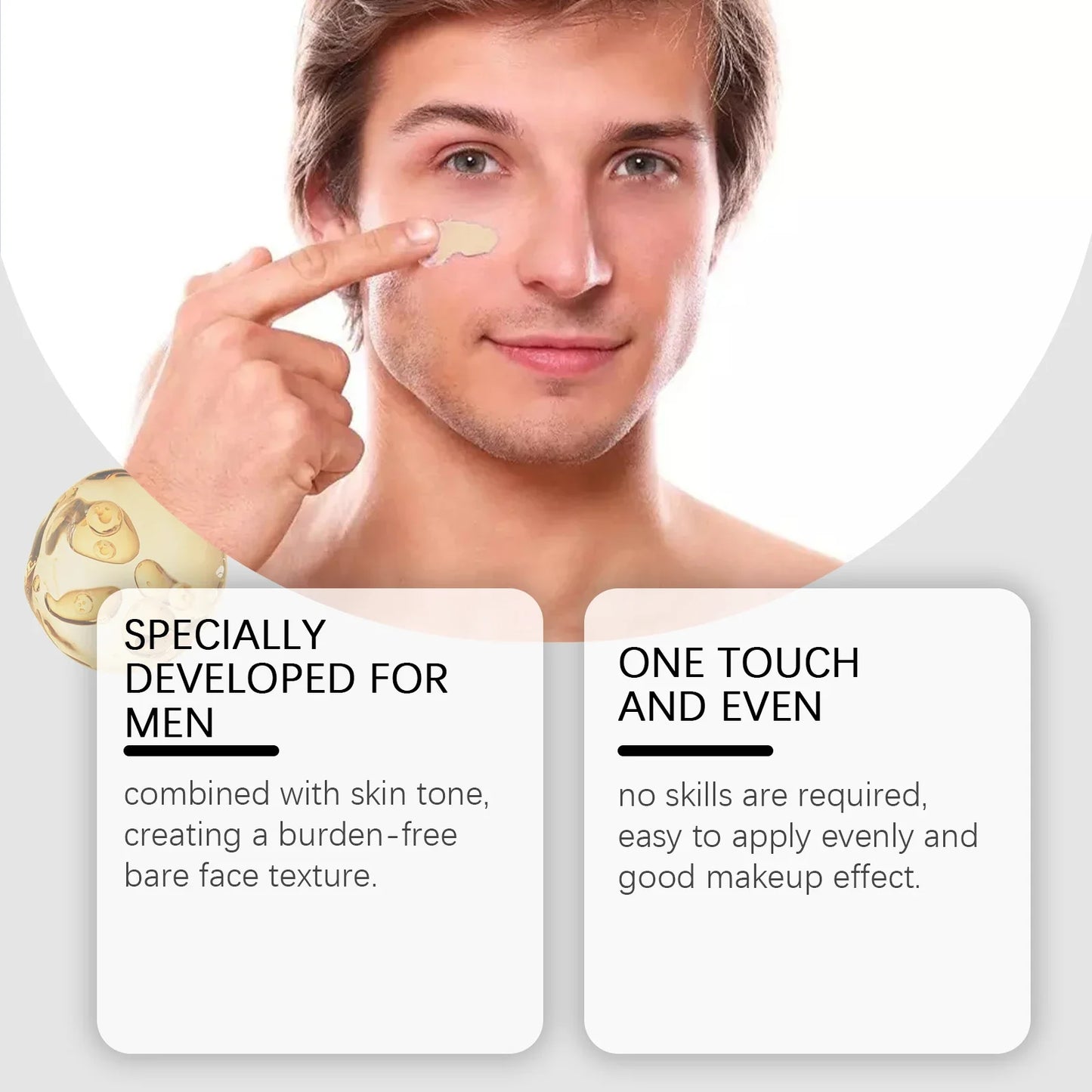 Men's BB Cream – Matte, Oil-Free, Long-Lasting Coverage