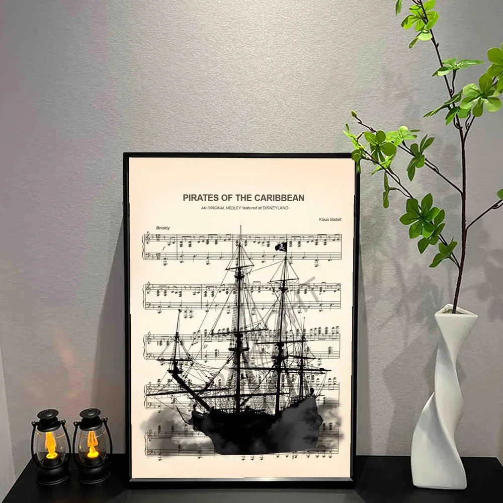 Pirates of the Caribbean Canvas Wall Art Poster – Unframed