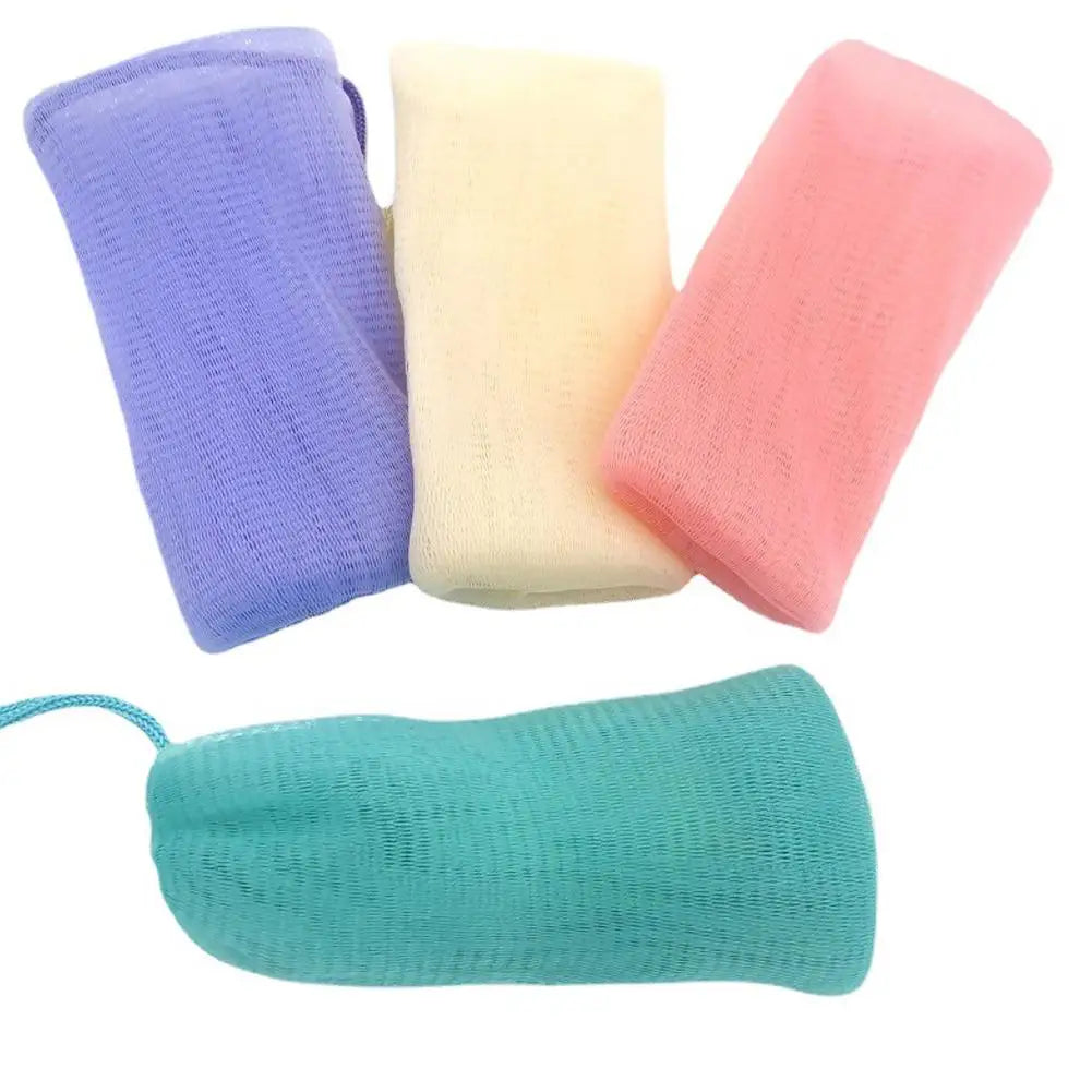Exfoliating Mesh Soap Bag – Drawstring Foaming Net Shower Pouch