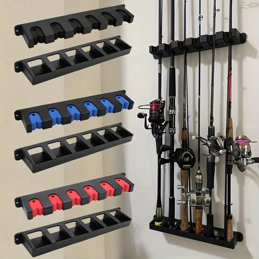 Easy-Install ABS Fishing Rod Wall Rack High-Density Foam Grip Storage for Garage Sports Equipment Rod Holders for Fishing Rods Peaceful Pleasures Health and Wellness