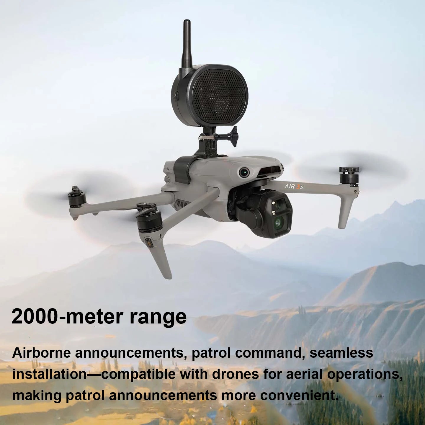 For DJI Mavic Air 3/3S Compatible Intercom Speaker Drone Announcement System Long-Range Announcement Speaker Peaceful Pleasures Health and Wellness