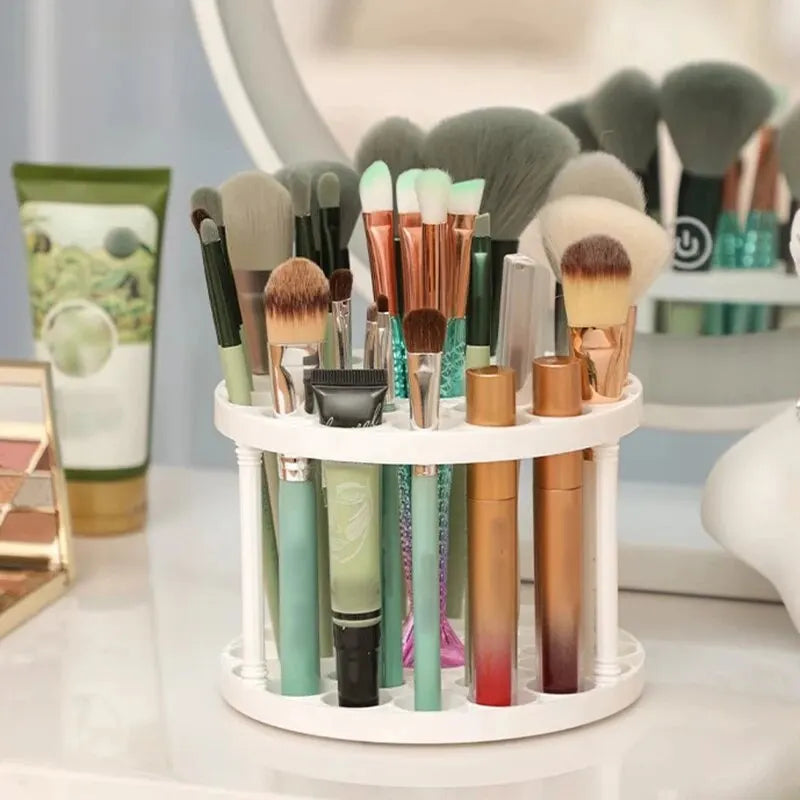 Makeup Brush Storage Rack Desktop Cosmetics Storage Rack Lipstick Makeup Brush Storage Dressing Table Sorting Storage Box Peaceful Pleasures Health and Wellness