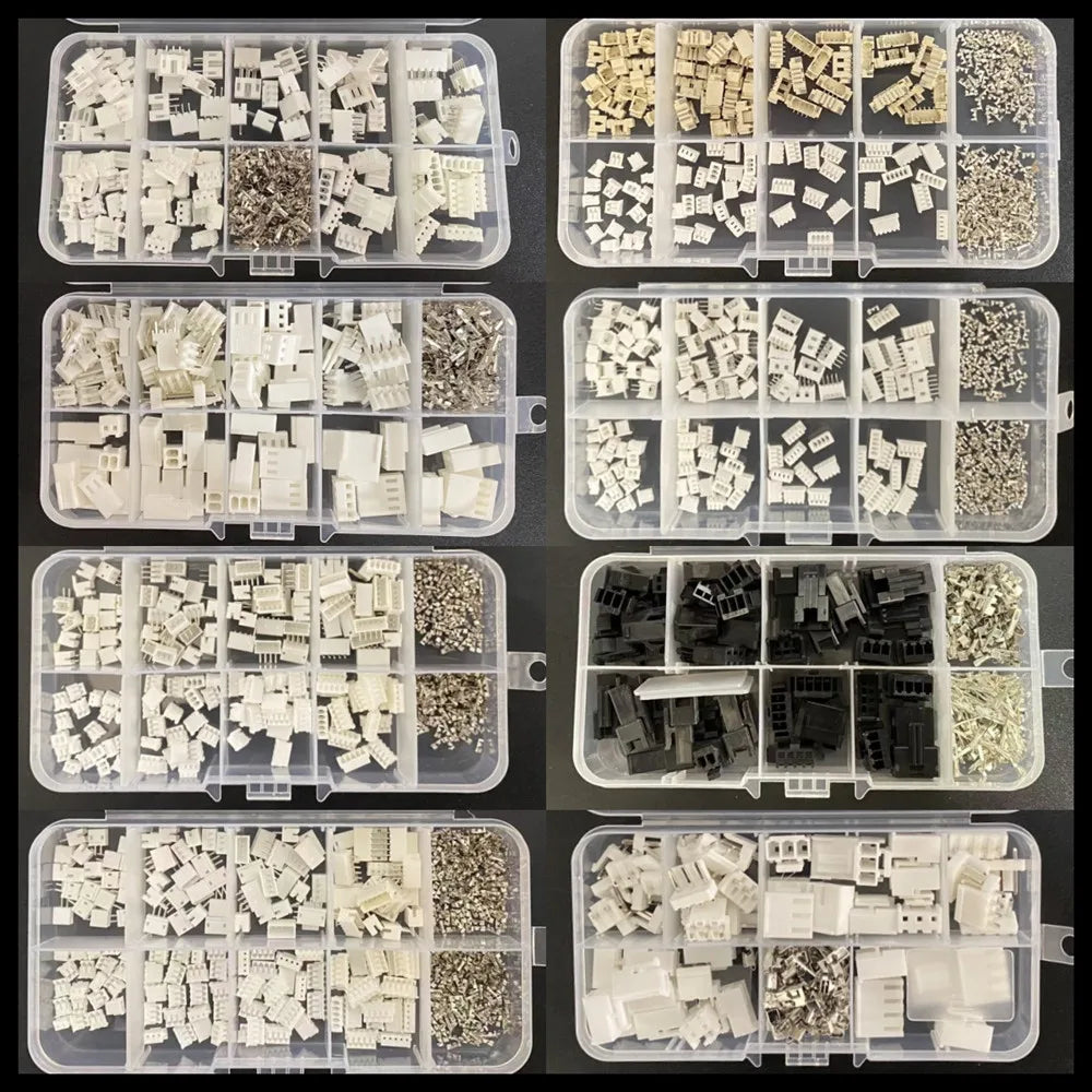 1Box JST SH1.0/1.25mm/PH 2.0/SM/SYP/XH 2.54mm/KF2510/VH 3.96mm Pitch Terminal Kit Male Female Housing Pin Header JST Connector Peaceful Pleasures Health and Wellness