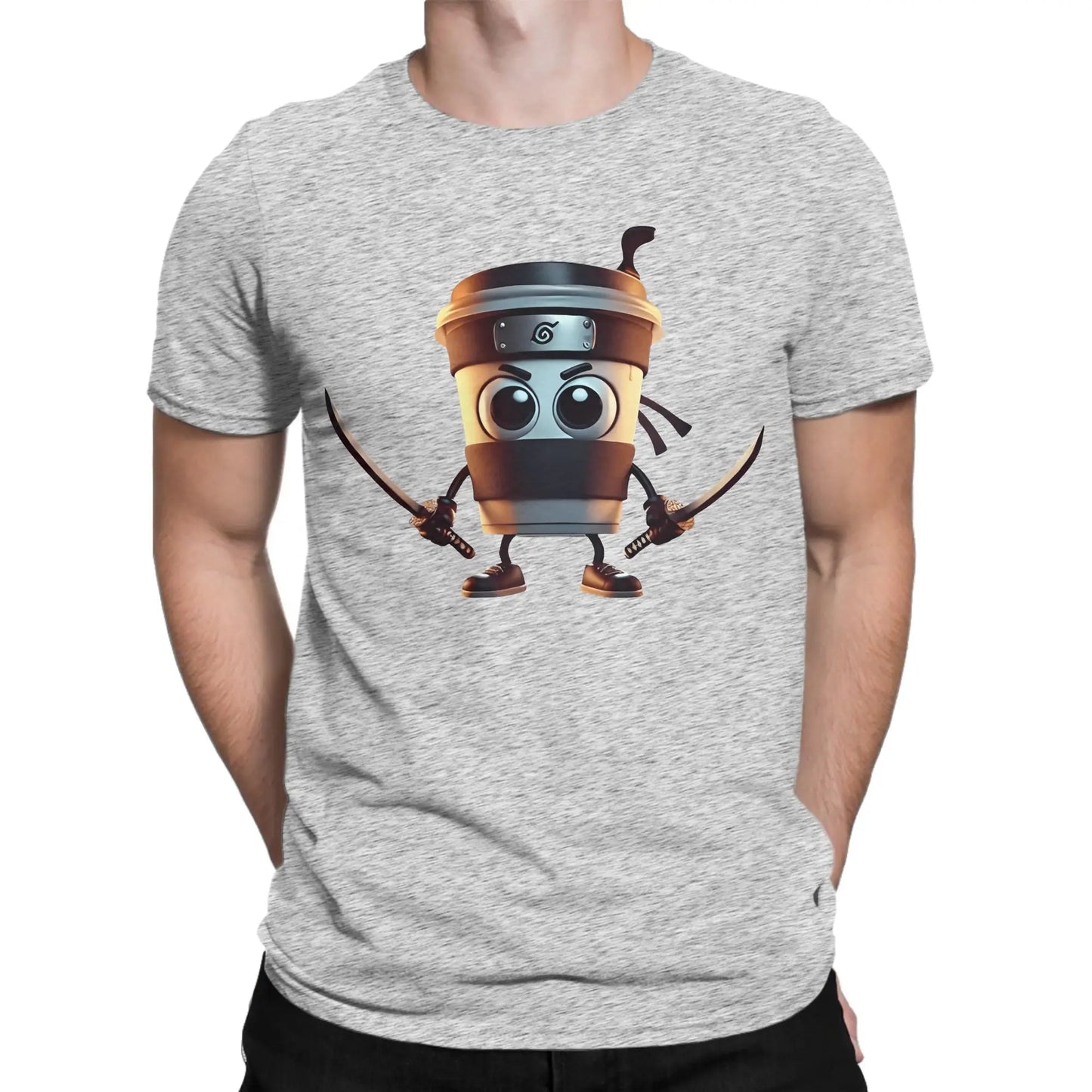 Cappuccino Assassino T Shirt Summer Italian Brainrot Meme 100 Cotton T-Shirts For Men Popular Casual Short Sleeve Y2K Funny Tee Peaceful Pleasures Health and Wellness GRAY 5XL