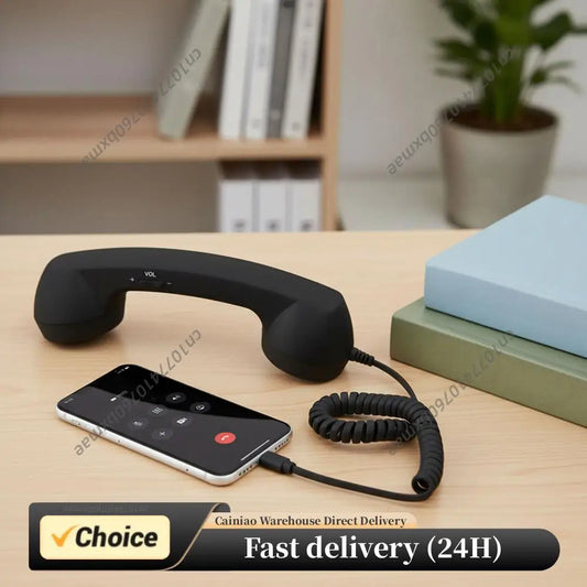 Retro Nostalgic Handset, Type-C Old Fashioned Telephone Receiver, Photography Props Wired Headphones, for iPhone&Android Peaceful Pleasures Health and Wellness