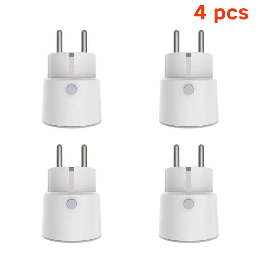 TUYA Smart Plug Matter Wi-Fi Socket 16A Smart Timer Outlet Power Monitor Support Homekit Work With Google Home Alexa Peaceful Pleasures Health and Wellness 4 Pcs