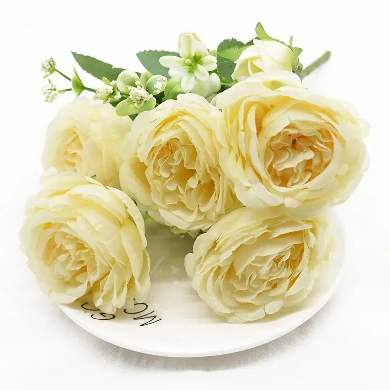 Artificial Silk Peony Flowers | Wedding & Home Decor Bouquet