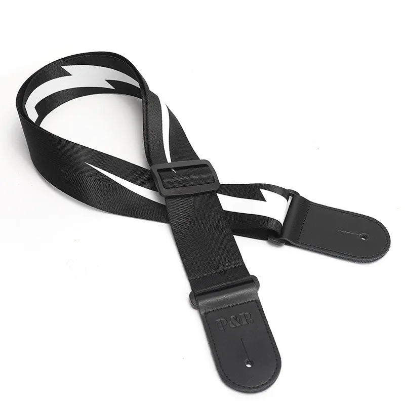 P Guitar Strap Premium Electric Leather Acoustic Lightning Instrument
