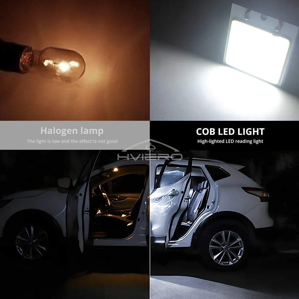 T10 W5W COB LED Car Bulbs – Interior Reading & Dome Light 2-Pack