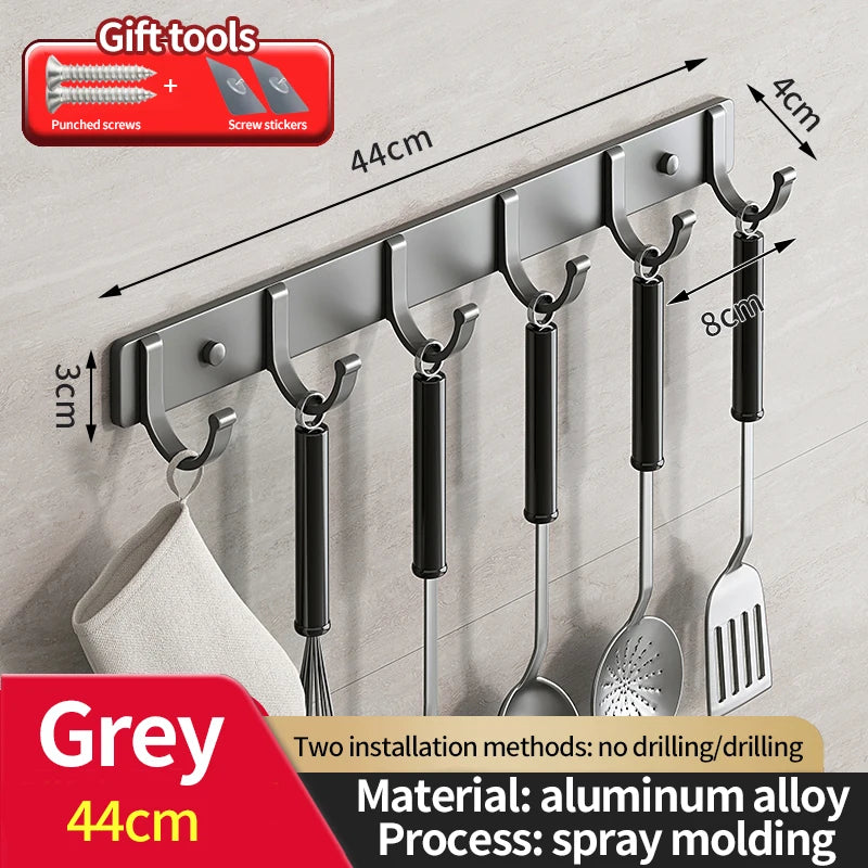 No-Drill Coat & Robe Hook | Aluminum Wall Hanger Organizer