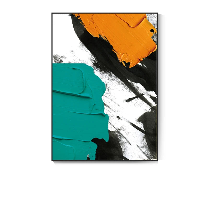 3D Hand Painted Abstract Canvas Painting, Blue, Red, Black, White, Yellow, Modern Mural Art, High Quality, Hand Drawn, Acrylic Peaceful Pleasures Health and Wellness