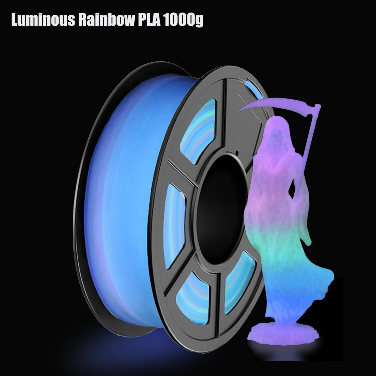 Luminous Rainbow PLA Filament 1.75mm | 3D Maliang FDM