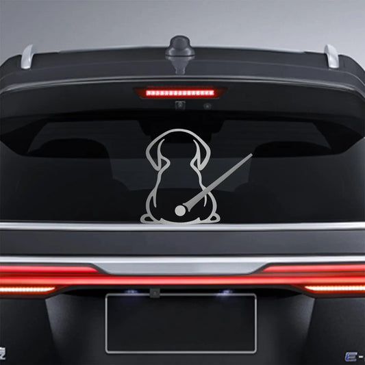Dog Decals,Waterproof Rear Wiper Decal Funny Dog Moving Tail Stickers for Car Windshield Wiper Decal Vinyl Dog Stickers Peaceful Pleasures Health and Wellness black