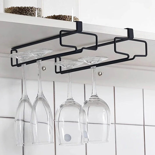 Hanging Wine Glass Rack – Wall-Mounted Iron Stemware Holder Wine Glass Rack Oasis Select