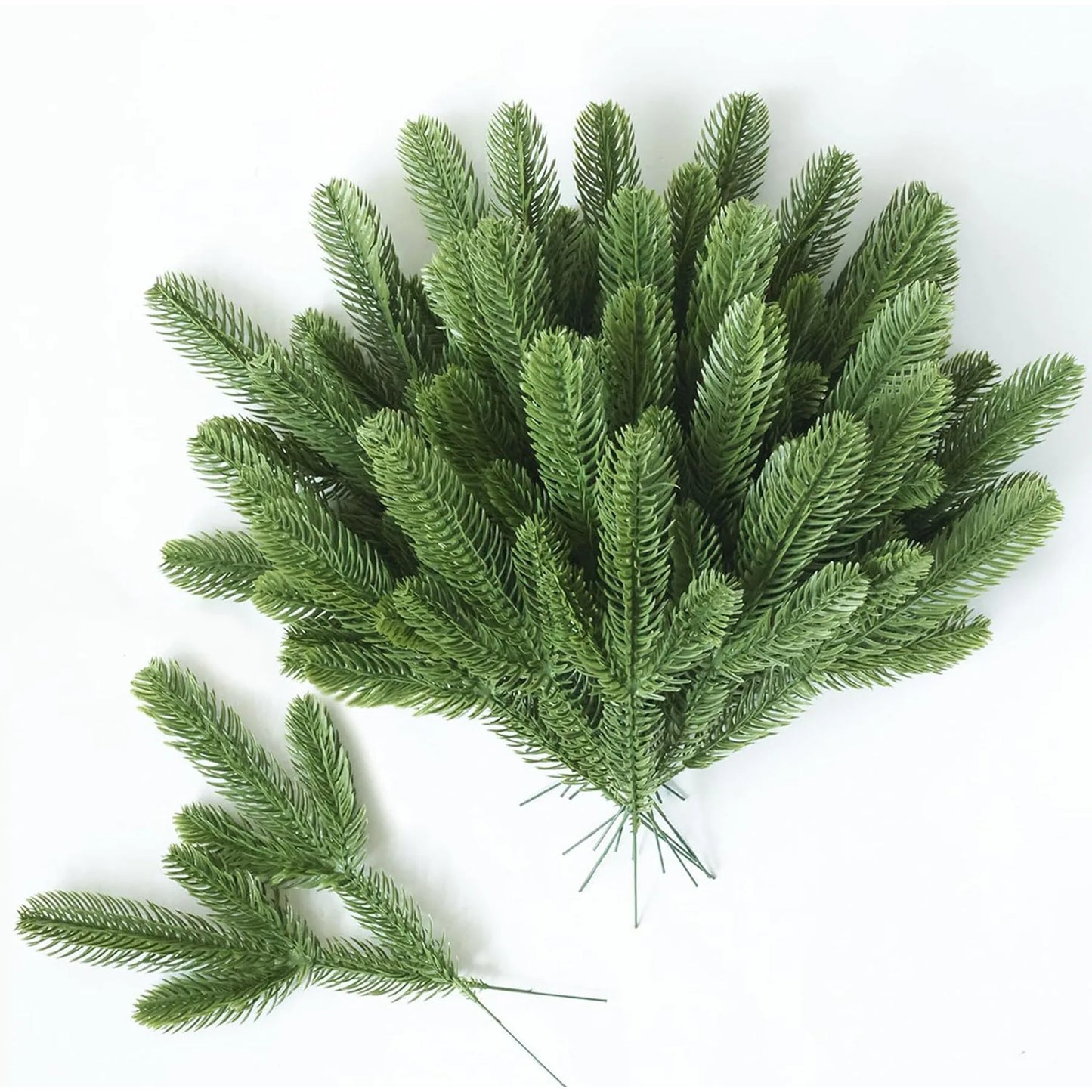 Artificial Pine Branches Christmas Garland Wreath Decor 10/25PCS