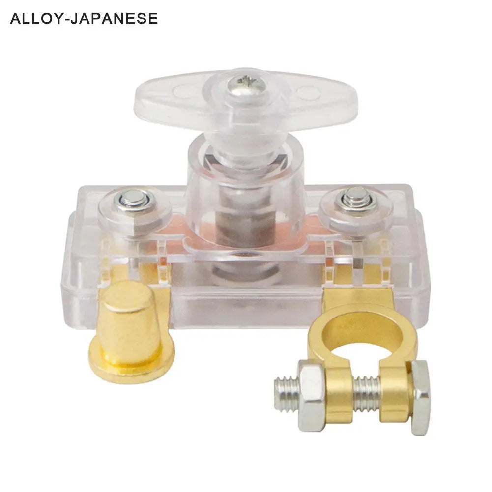 Car Battery Disconnect Switch 12V 24V Universal Power Cut Off Switch Anti Leakage Battery Isolator for Auto RV Truck Boat Peaceful Pleasures Health and Wellness Alloy Japanese