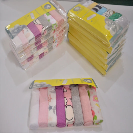 8-Pack Newborn Baby Washcloths – Soft Infant Face Towels Baby Washcloths Peaceful Pleasures Health and Wellness Girls(Radom Color) One Size