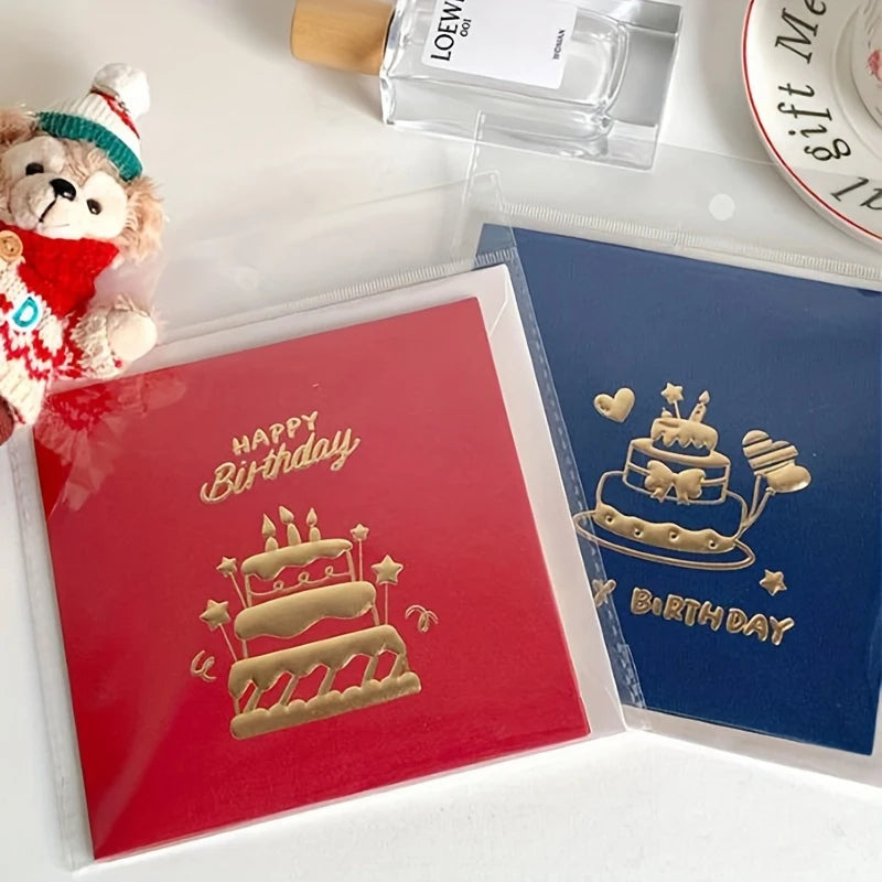 3D Pop-Up Birthday Cake Greeting Card with Envelope Pop-Up Greeting Card Peaceful Pleasures Health and Wellness
