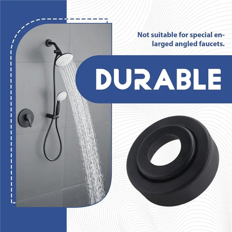 A36T-Shower Fixing Kit Equipment Water Pipe Copper Decorative Cover Bathroom Faucet Accessories Electroplating-Black Peaceful Pleasures Health and Wellness