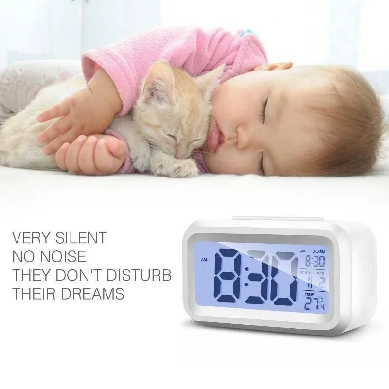 Digital LCD Alarm Clock with Calendar Thermometer Peaceful Pleasures Health and Wellness