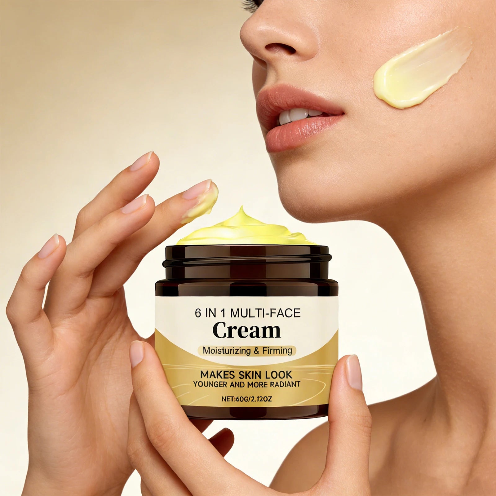 6 in 1 Multi Face Cream Moisturizing Firming Brightneing Skin Tone Nicotinamide Face Cream Lifting Tightening Face Skin Care Peaceful Pleasures Health and Wellness