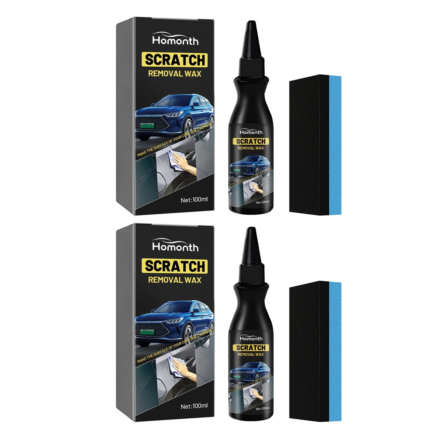 Aihogard Car Scratch Remover Polish Compound 100ml + Sponge