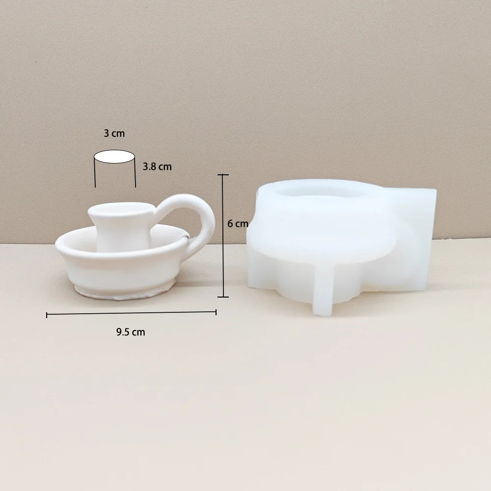 Teacup Candle Holder Silicone Mold – Clay, Plaster & Concrete Silicone Craft Mold Peaceful Pleasures Health and Wellness