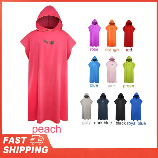 Swim Towel Wetsuit Beach Poncho Surf Changing Hood Microfiber Blanket Peaceful Pleasures Health and Wellness
