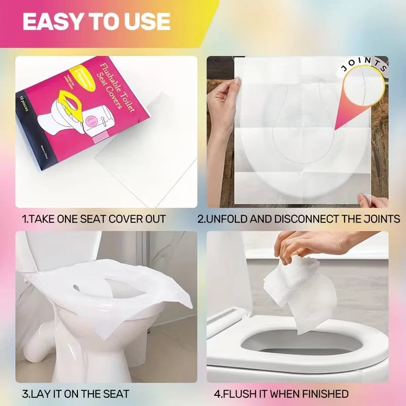 Disposable Toilet Seat Covers 10/40/70 Pack – Travel & Hotel