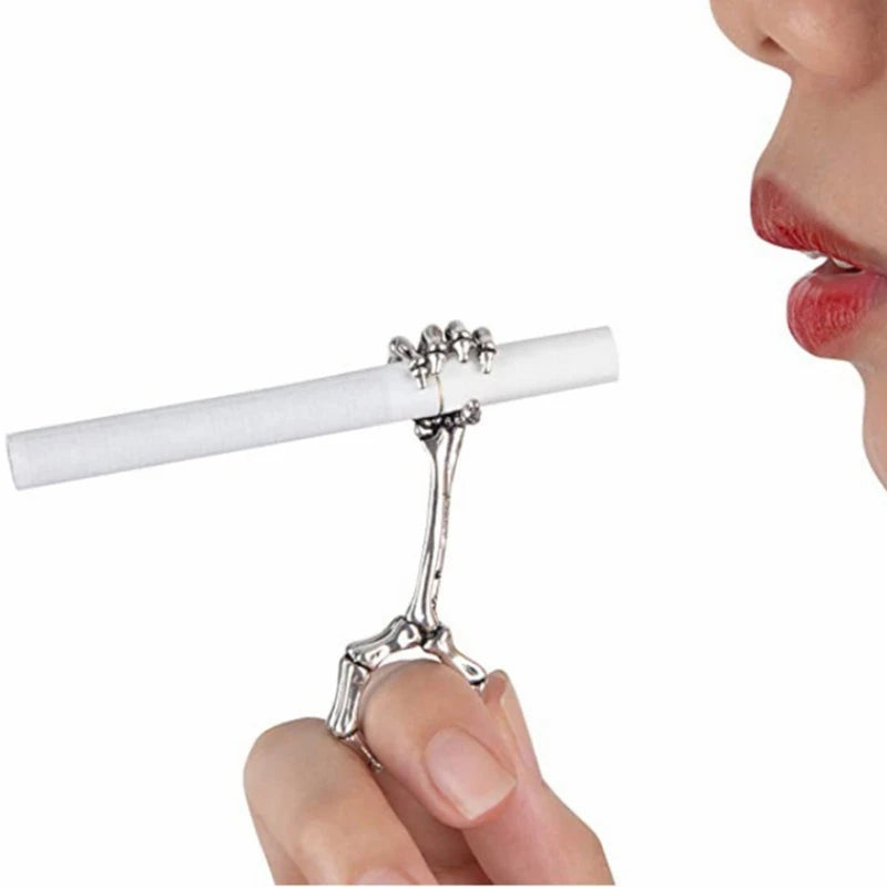 1pc Smoking Accessories Rings Cigarette Holder Metal Finger Clip Smoke Rack Cool Gadgets for Men Gifts Smoker Tools Peaceful Pleasures Health and Wellness