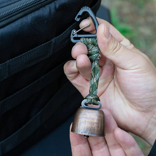 Bear Safety Bell with Carabiner, Anti-Lost Wildlife Alert Hiking Accessories for Outdoor Camping hikking Backpacking Peaceful Pleasures Health and Wellness