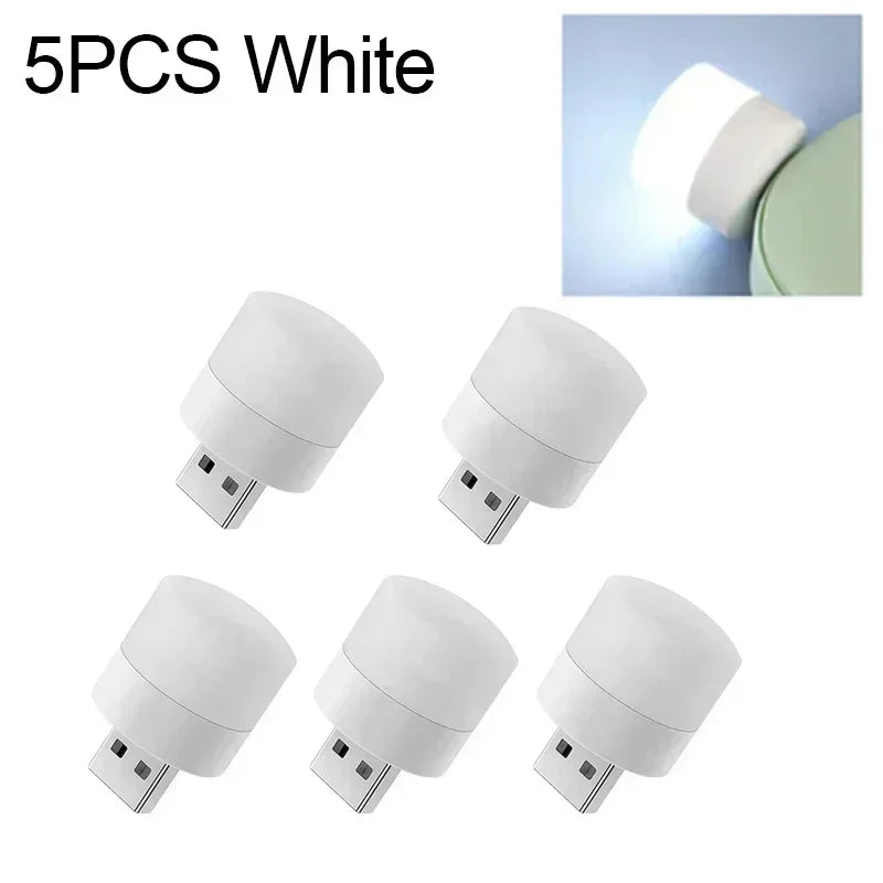 Mini USB LED Night Light – Plug-In Portable Lamp for Reading