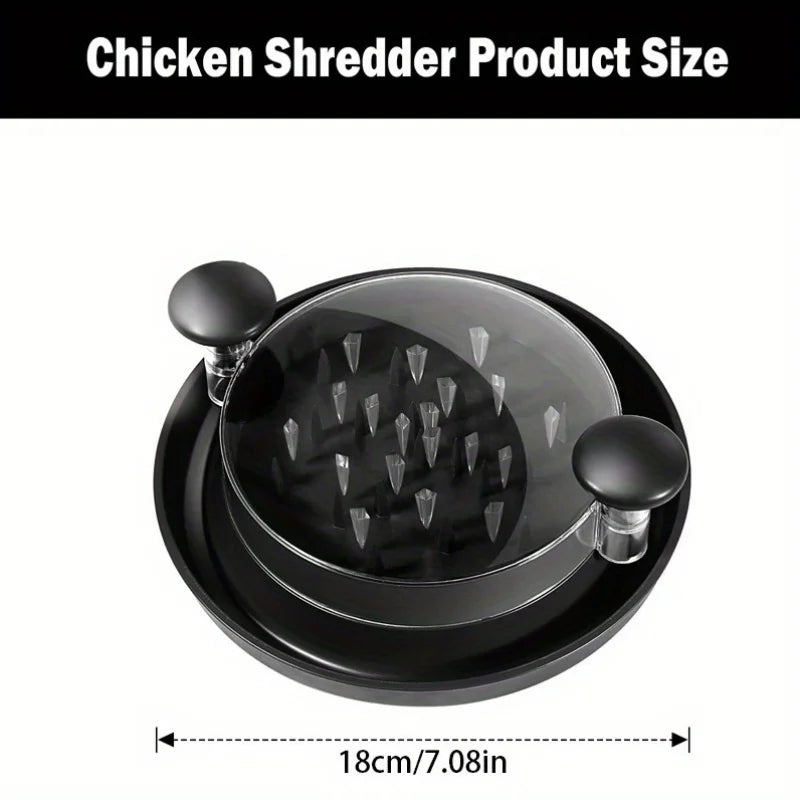 Large Chicken Shredder with Cover | Anti-Slip Rotating Tool