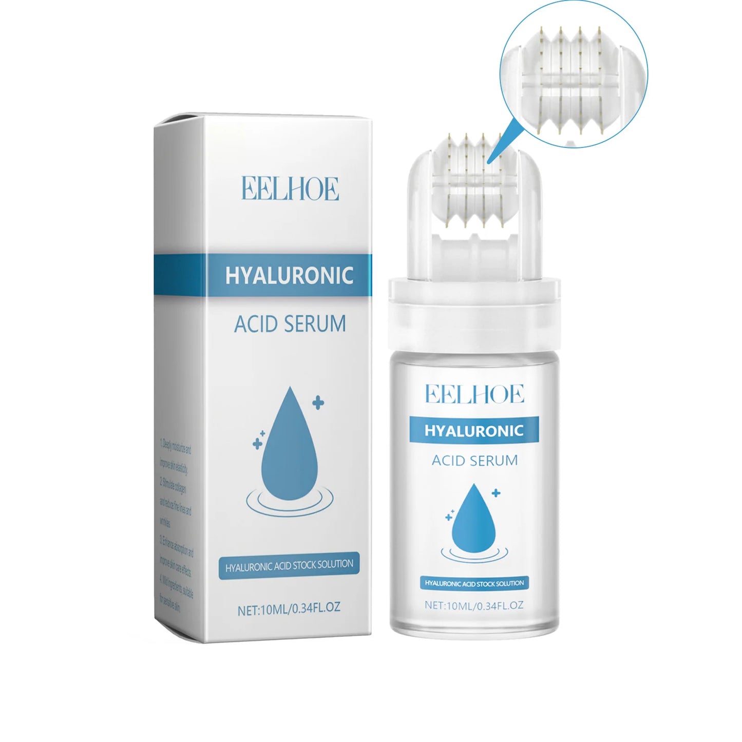 Hyaluronic Acid Microneedle Roller Serum – Hydrate & Brighten