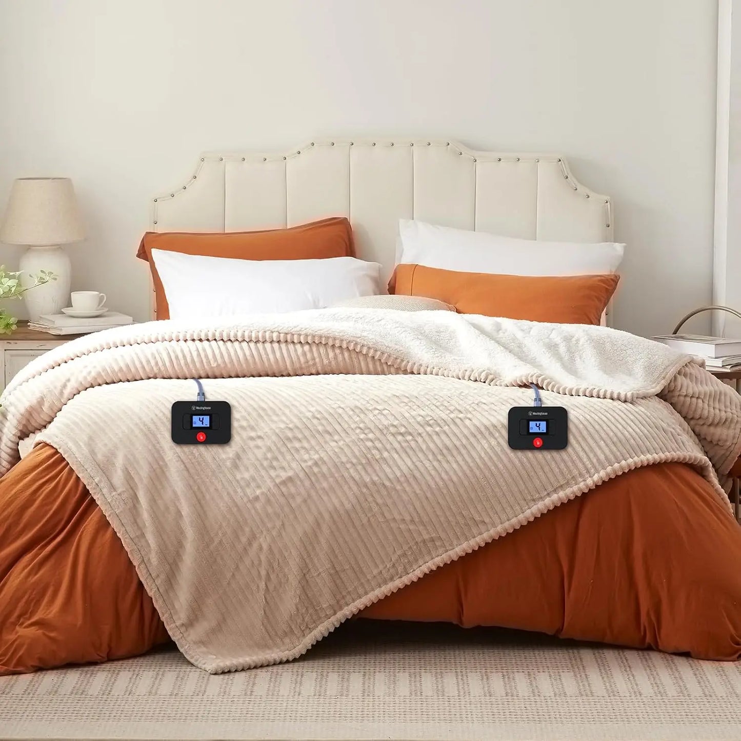 Queen Electric Blanket – Reversible Flannel & Sherpa Peaceful Pleasures Health and Wellness United States