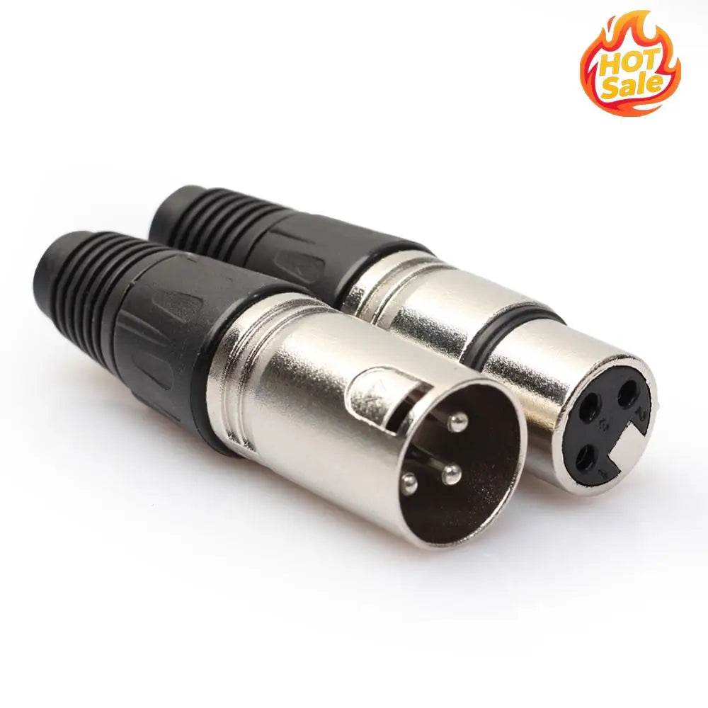 8-Pack 3-Pin XLR Male & Female Panel Mount Connectors – DIY Audio