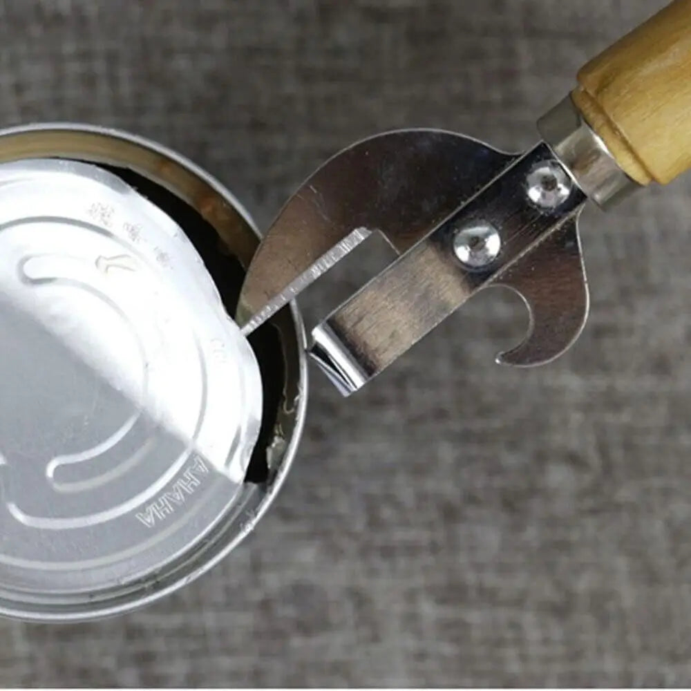 New Stainless Steel Stab Can Opener Traditional Safe Tin Opener Old Fashion Can Opener for Can Peaceful Pleasures Health and Wellness