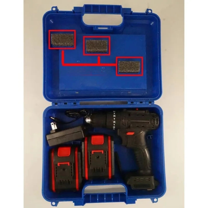 Electric Drill Tool Box | 12V–21V Power Tool Storage Organizer