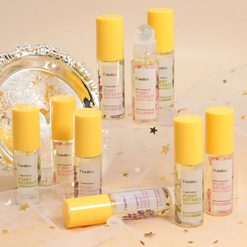 PEINIFEN Plant Essence Lip Oil 3-Pack – Rose, Jasmine & Lavender