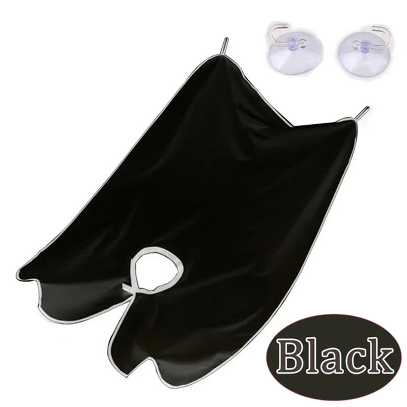 Waterproof Beard Apron Hair Catcher Shaving Bib & Trimmer Holder Beard Grooming Apron Peaceful Pleasures Health and Wellness B Black 1PCS