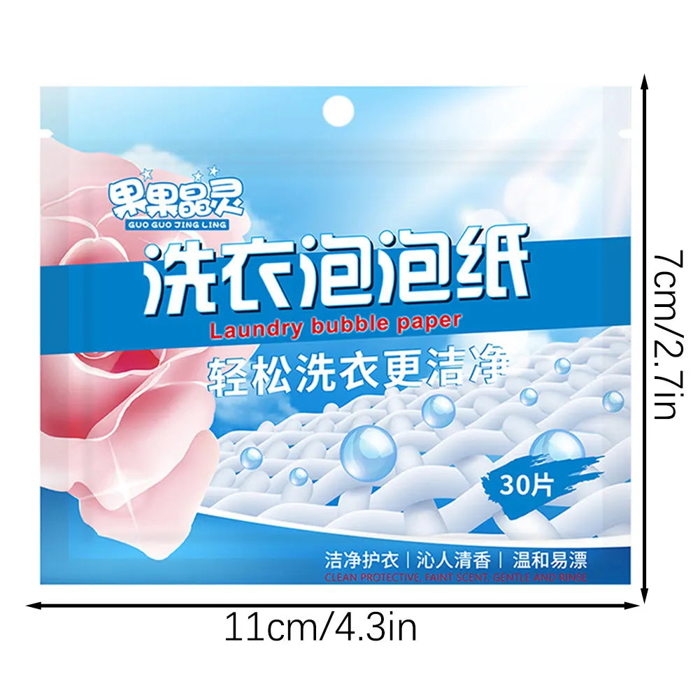 Laundry Bubble Paper Detergents Sheets Underwear Children's Clothing Laundry Soaps Concentrated Laundry Tablets For Home School Peaceful Pleasures Health and Wellness