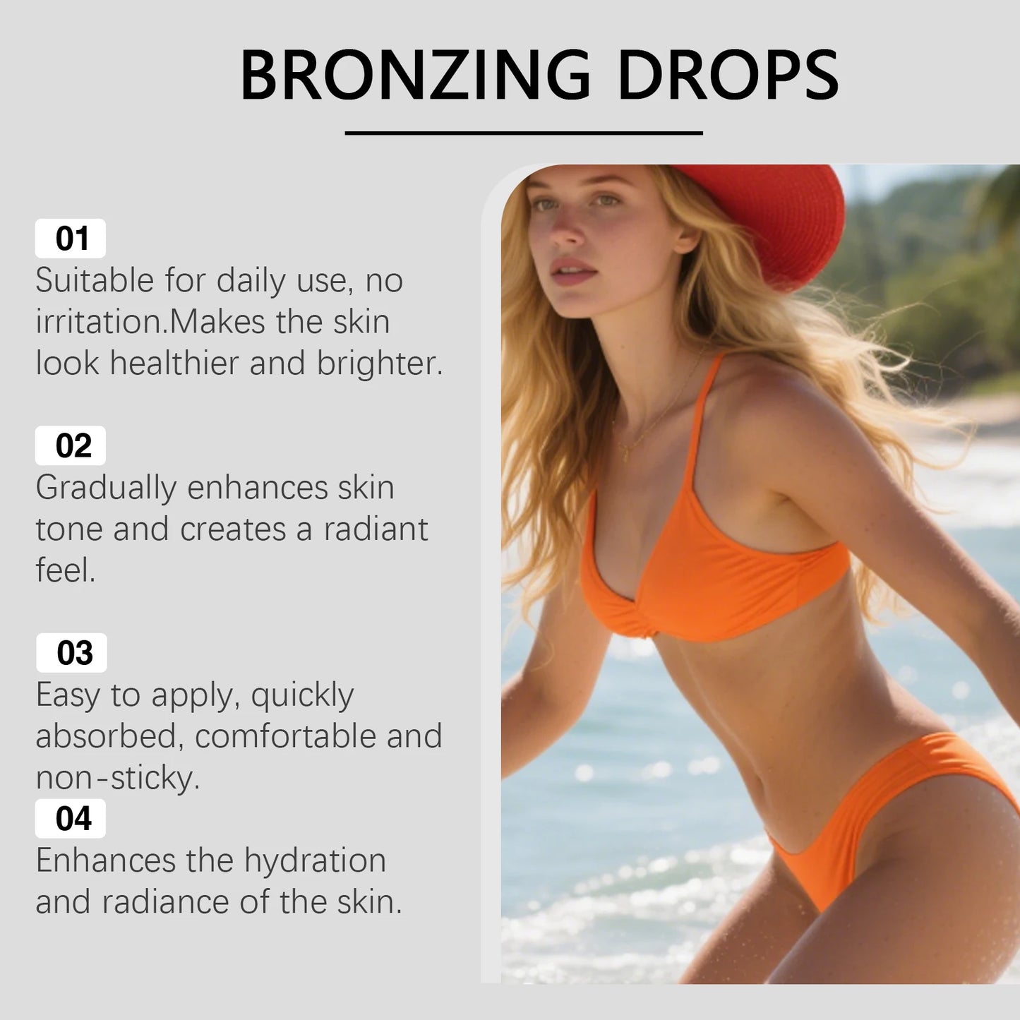 Sunless Tanning Drops – Bronzing, Hydrating & Vegan | 30ml