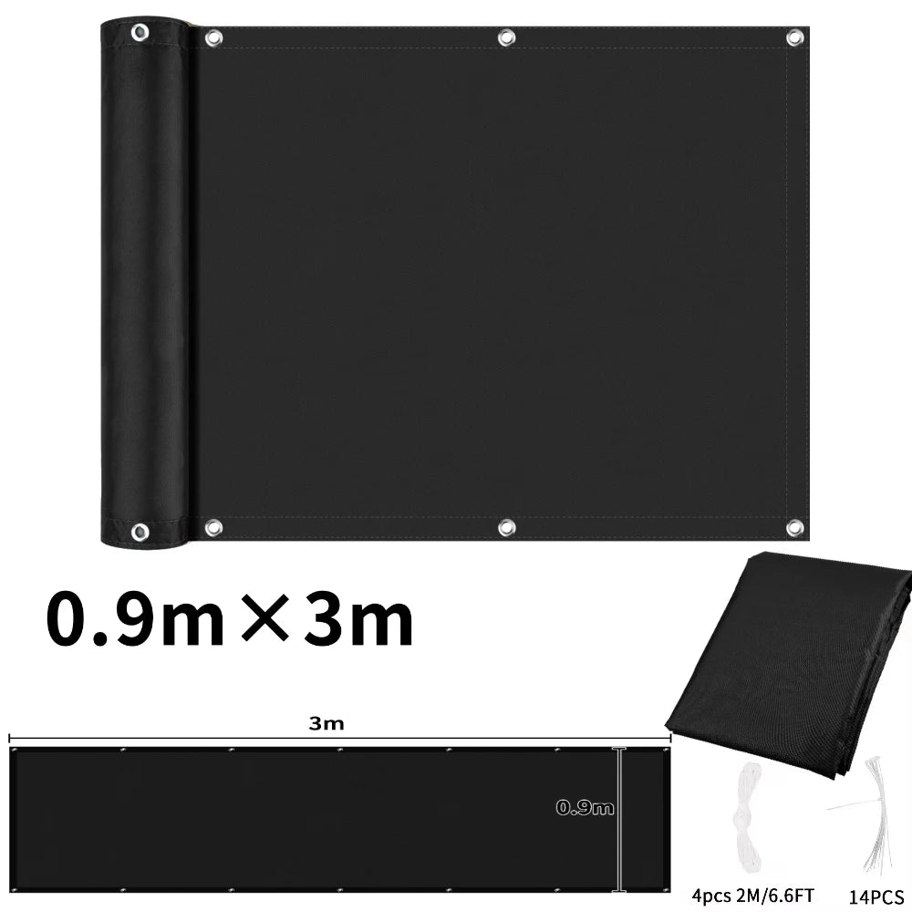Waterproof Balcony Privacy Screen – UV Protection Fence Cover