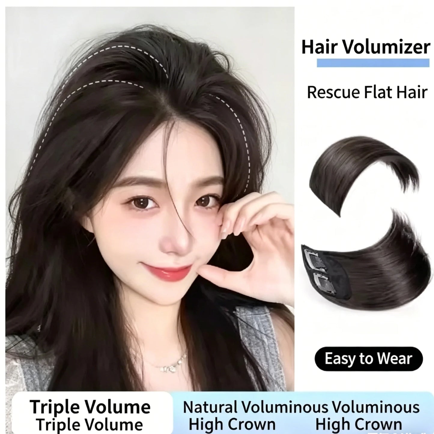 Women's 10cm Synthetic Clip-In Side Hair Topper | Wavy